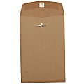 JAM Paper® Open-End Manila Catalog Envelopes With Clasp Closure, 6" x 9", Brown Kraft, Pack Of 10 1 thumbnail image
