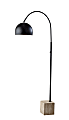 Adesso Wilder Arc Lamp, 77"H, Black/Travertine 1 thumbnail image