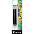 Pilot® G2 Premium Gel Ink Pen Refills, Fine Point, 0.7 mm, Green Ink, Pack Of 2 Refills