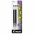Pilot® G2 Rollerball Pen Refills, Fine Point, 0.7 mm, Purple Ink, Pack Of 2 Refills