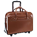 McKlein W-Series Willowbrook Wheeled Briefcase With 15" Laptop Pocket, Brown 1 thumbnail image