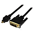 StarTech.com 2m Micro HDMI to DVI-D Cable - M/M - 6.56 ft DVI/HDMI Video Cable  - HDDDVIMM2M 1 thumbnail image