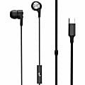 Maxell Sync Up Type C Earbuds - Stereo - USB Type C - Wired - Earbud - Binaural - In-ear - 4 ft Cable - Black 1 thumbnail image