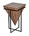 Coast to Coast Hy Pyramid-Shaped Accent Table, 27"H x 16"W x 16"D, Brownstone Nut Brown/Black 1 thumbnail image