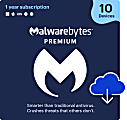Malwarebytes Premium, For 10 Devices, 1-Year Subscription, Windows/Mac/Android, ESD 1 thumbnail image