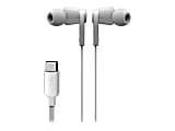 Belkin ROCKSTAR Headphones with USB-C Connector (USB-C Headphones) - Stereo - USB Type C - Wired - Earbud - Binaural - In-ear - 3.67 ft Cable - White