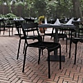 Flash Furniture Nash Commercial-Grade Steel Stack Accent Chair, Black 1 thumbnail image