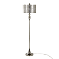 LumiSource Ashland Floor Lamp, 63"H, White/Polished Nickel