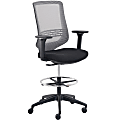 Lorell Swap Sit-To-Stand Chair - Black Fabric Seat - Nylon Frame - Armrest - 1 Each 1 thumbnail image