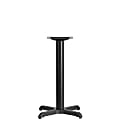 Flash Furniture Iron Restaurant Table X-Base With Table-Height Column, 28-1/2"H x 22"W x 22"D, Black