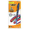BIC 4-Color Smooth Retractable Ball Point Pen, Medium 1.0mm, Blue Barrel, Assorted Ink, Pack of 12 1 thumbnail image