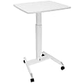 Mount-It! Adjustable Rolling 23"W Laptop Computer Desk, White