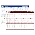 AT-A-GLANCE® Horizontal Erasable Yearly Wall Calendar, 36" x 24", January to December 2019