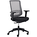 Lorell Swap Midback Mesh Chair - Black Seat - Nylon Frame - Mid Back - Black - Fabric - Armrest - 1 Each