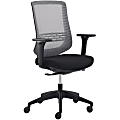 Lorell Swap Midback Mesh Chair - Black Seat - Nylon Frame - Mid Back - Black - Fabric - Armrest - 1 Each 1 thumbnail image