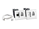 DataComm Recessed Pro-Power Kit with Straight Blade Inlet - Mounting plate - white 1 thumbnail image