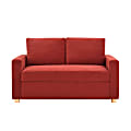 Lifestyle Solutions Serta Campbell Convertible Sofa, 35-1/2"H x 66-1/8"W x 37"D, Cinnamon/Natural 1 thumbnail image