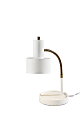 Adesso Simplee Baker Desk Lamp, 17"H, White/Antique Brass/White