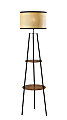 Adesso Simplee Shirley Shelf Floor Lamp, 61-3/4"H, Black/Paper 1 thumbnail image