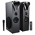 beFree Sound 2.1 Channel 995116498M 80-Watt Bluetooth® Tower Speakers With Optical Input, Black