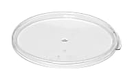 Cambro Camwear Round Food Storage Lids For 6- And 8-Qt Containers, Clear, Pack Of 12 Lids