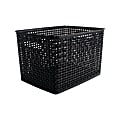 Realspace® Plastic Weave Bin, Large Size, Black 1 thumbnail image