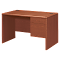 HON® 10700 Series Small Office Desk, 29 1/2"H x 48"W x 30"D, Henna Cherry