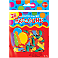 Amscan Latex Shapes Balloons, 18", Assorted Shapes, 25 Balloons Per Pack, Set Of 3 Packs