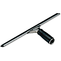 Unger 18" Pro Stainless Steel Complete Squeegee - 18" Blade - Rubber Handle - Non-slip Grip, Ergonomic, Quick Lock - Black, Silver - 10 / Carton 1 thumbnail image