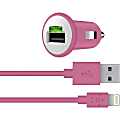 Belkin Car Charger + Lightning ChargeSync Cable for iPhone 5 (10 Watt/2.1 Amp) - 12 V DC Input - 5 V DC/2.10 A Output 1 thumbnail image