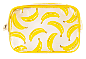 Divoga® Rounded Pencil Pouch, 5 1/2"H x 8 1/4"W x 1 5/8"D, Bananas