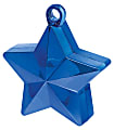 Amscan Foil Star Balloon Weights, 6 Oz, 4-1/2"H x 3-1/4"W x 2"D, Blue, Pack Of 12 Weights