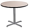 National Public Seating Round Café Table, X-Base, 30"H x 36"W x 36"D, Gray Nebula/Gray 1 thumbnail image