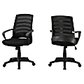 Monarch Specialties Ergonomic Mid-Back Office Chair, Black 1 thumbnail image