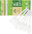 Ohanaware Disposable Cutlery, Forks, White, Pack Of 24 Forks