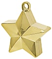 Amscan Foil Star Balloon Weights, 6 Oz, 4-1/2"H x 3-1/4"W x 2"D, Gold, Pack Of 12 Weights