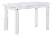 Linon Troy Adirondack Indoor/Outdoor Coffee Table, 18-1/8"H x 18-1/8"W x 35-1/4"D, White 1 thumbnail image