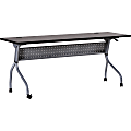 Lorell® Flip Top Training Table, 72"W, Espresso/Silver