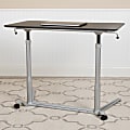 Flash Furniture 38"W Sit-Down/Stand-Up Ergonomic Computer Desk, Black