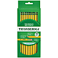 Ticonderoga Pencils, #2 Medium Soft Lead, Yellow Barrel, Box Of 48 Pencils