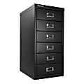 Bisley 15"D Vertical 6-Drawer Under-Desk File Cabinet, Black 1 thumbnail image