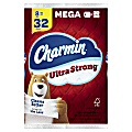 Charmin Ultra Strong 2 Ply Toilet Paper Mega Roll, White, 242 Sheets Per Roll, 8 Rolls per Pack, Carton of 4 Packs