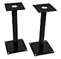 Mount-It! MI-58B Speaker Floor Stands, 23”H x 10”W x 8”D, Black, Set Of 2 Stands
