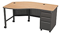 Balt Instructor Teacher's Desk II Desk, Oak/Black 1 thumbnail image