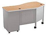 Balt Instructor Teacher's Desk II Desk, Oak/Platinum 1 thumbnail image