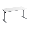 Move 40 Series by Bush Business Furniture Electric Height-Adjustable Standing Desk, 60" x 30", White/Cool Gray Metallic, Standard Delivery