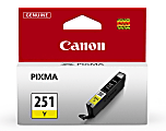 Canon® CLI-251 Yellow Ink Tank, 6516B001
