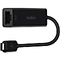 Belkin USB-C to Gigabit Ethernet Adapter USB 3.0 network adapter - Black - USB Type C - 1 Port(s) - 1 - Twisted Pair - 10/100/1000Base-T - Portable 1 thumbnail image