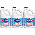 Clorox Germicidal Bleach - Concentrate Liquid - 121 fl oz (3.8 quart) - Regular Scent - 3 / Carton - White