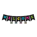 Teacher Created Resources Chalkboard Brights Welcome Pennants, 9 1/2" x 13 1/2", Multicolor, Pre-K - Grade 8, Pack Of 48